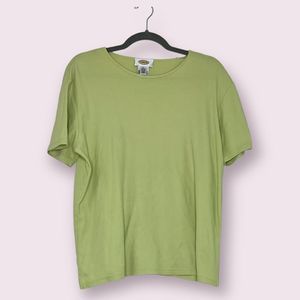 Talbots- Classic Light Green T-shirt- Size Large